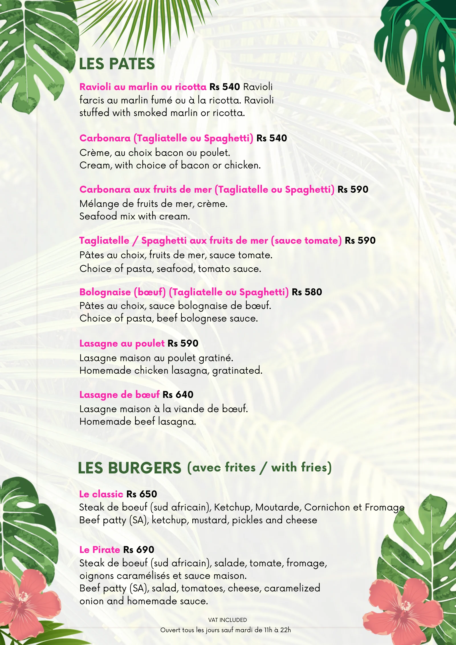 Menu Black Pirates Resto Pub page 7